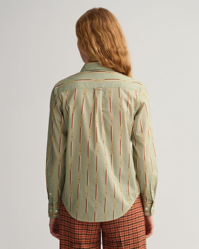 Frauen Regular-Fit-Hemd aus amerikanischem Luxus-Baumwoll-Voile 0LP6X583 GANT porzellangrün