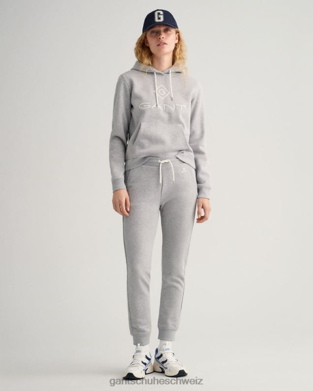 Frauen Jogginghose mit Logo 0LP6X731 GANT graue Melange