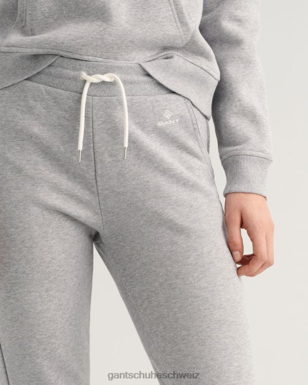Frauen Jogginghose mit Logo 0LP6X731 GANT graue Melange