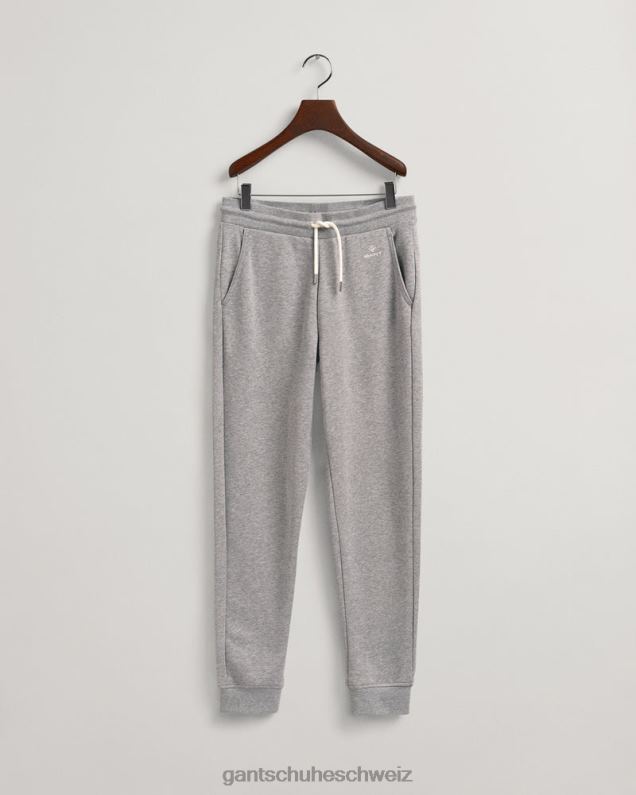 Frauen Jogginghose mit Logo 0LP6X731 GANT graue Melange