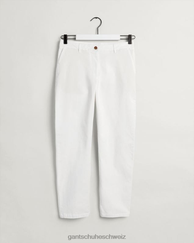 Frauen Klassische Slim-Fit-Chinohose von Fryda 0LP6X746 GANT Eierschale