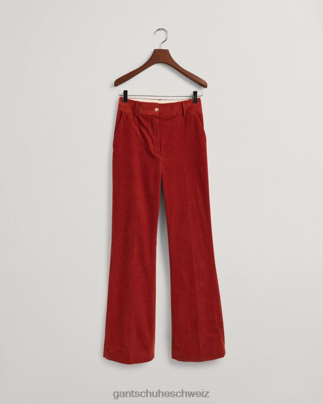 Frauen Schlaghose aus Cord mit hoher Taille 0LP6X738 GANT dunkles Ocker