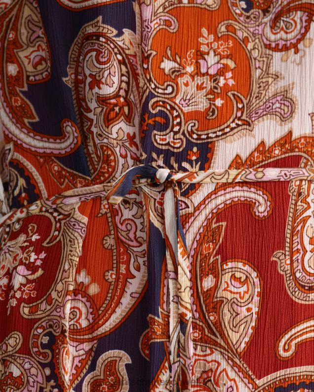 Frauen Maxikleid mit Paisley-Volant 0LP6X644 GANT goldorange