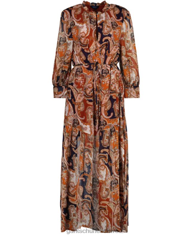 Frauen Maxikleid mit Paisley-Volant 0LP6X644 GANT goldorange
