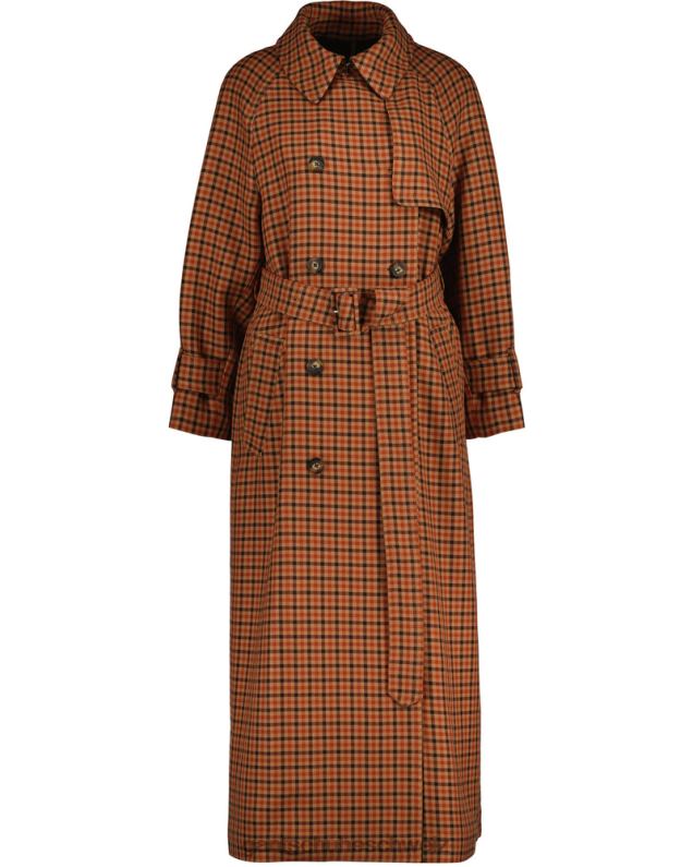 Frauen Karierter Trenchcoat 0LP6X763 GANT goldorange