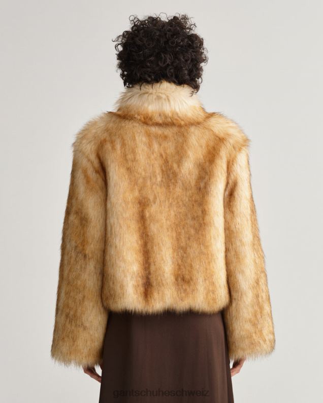 Frauen Kurze Jacke aus Kunstfell 0LP6X750 GANT Leinen