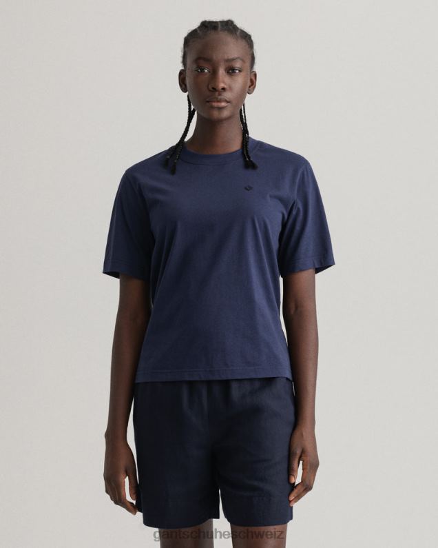 Frauen Icon G Essential T-Shirt 0LP6X604 GANT Abendblau