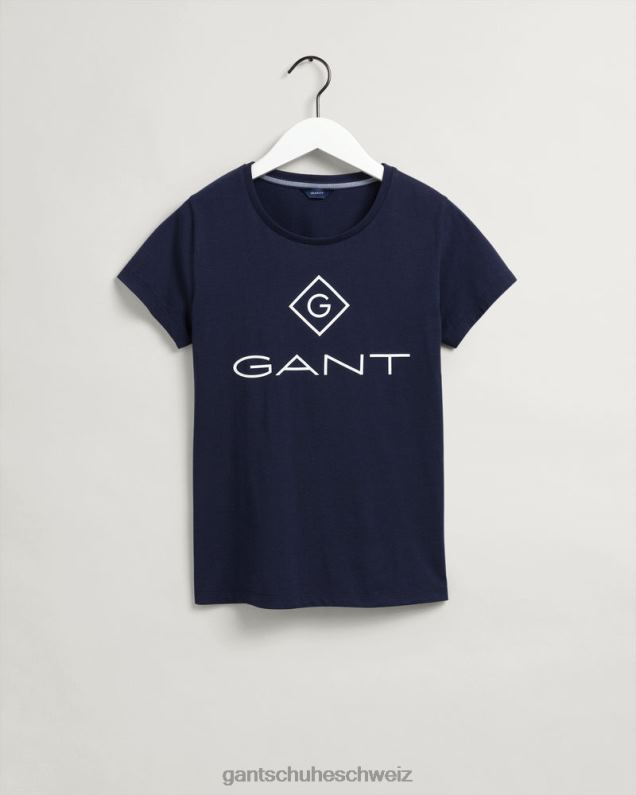 Frauen Logo-T-Shirt 0LP6X621 GANT Abendblau