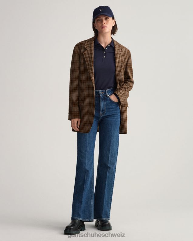 Frauen Original langärmliges Piqué-Poloshirt 0LP6X629 GANT Abendblau