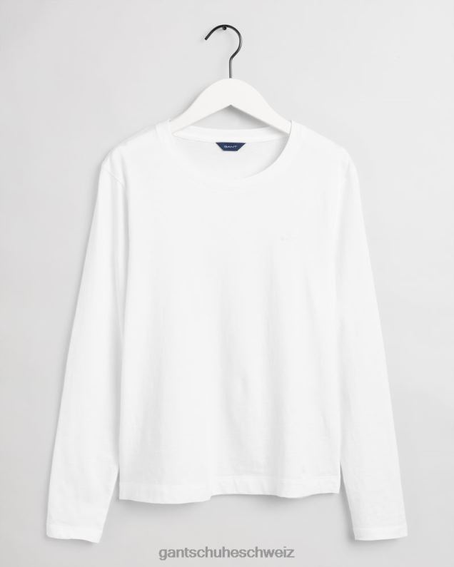 Frauen Originales Langarm-T-Shirt 0LP6X636 GANT Weiß