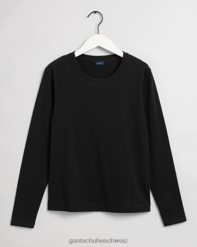 Frauen Originales Langarm-T-Shirt 0LP6X643 GANT Schwarz
