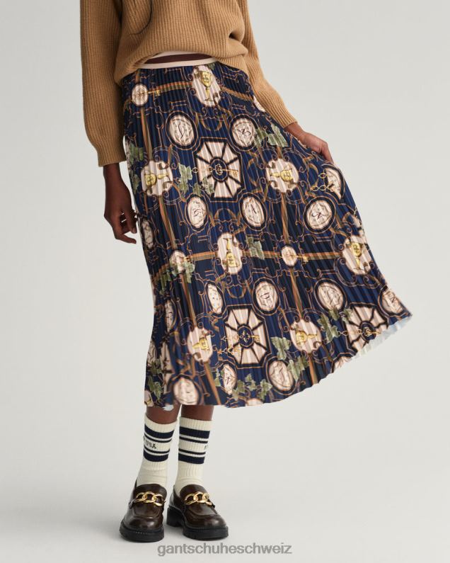 Frauen Amerikanischer Luxus-Faltenrock 0LP6X649 GANT Abendblau