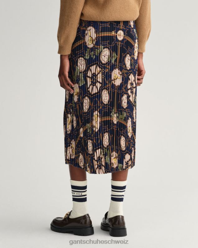 Frauen Amerikanischer Luxus-Faltenrock 0LP6X649 GANT Abendblau