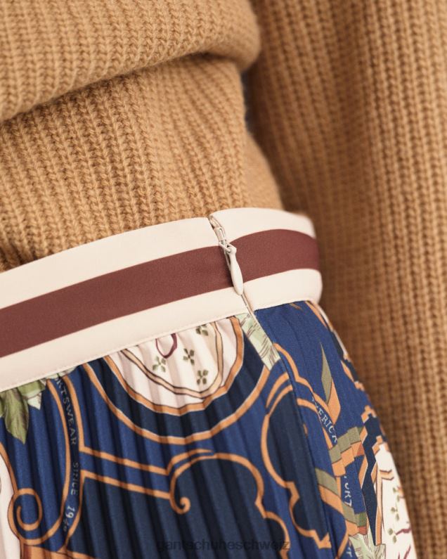 Frauen Amerikanischer Luxus-Faltenrock 0LP6X649 GANT Abendblau