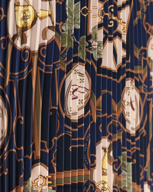 Frauen Amerikanischer Luxus-Faltenrock 0LP6X649 GANT Abendblau