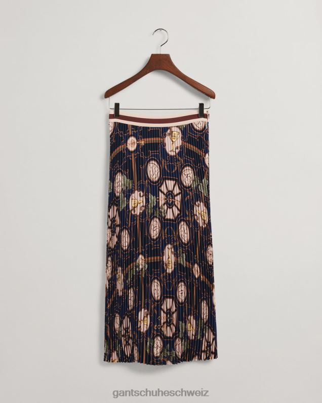 Frauen Amerikanischer Luxus-Faltenrock 0LP6X649 GANT Abendblau