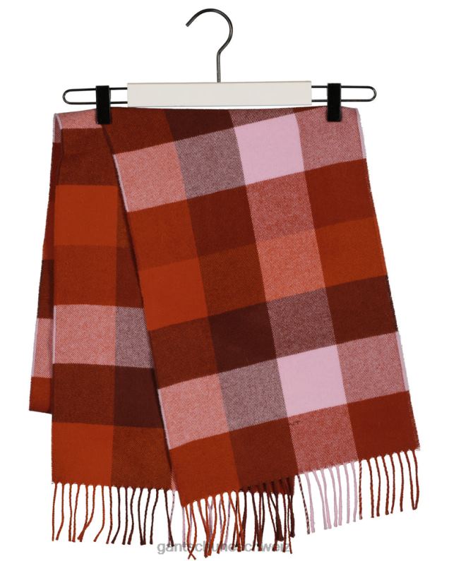 Frauen Schal mit mehreren Karos 0LP6X783 GANT dunkles Ocker