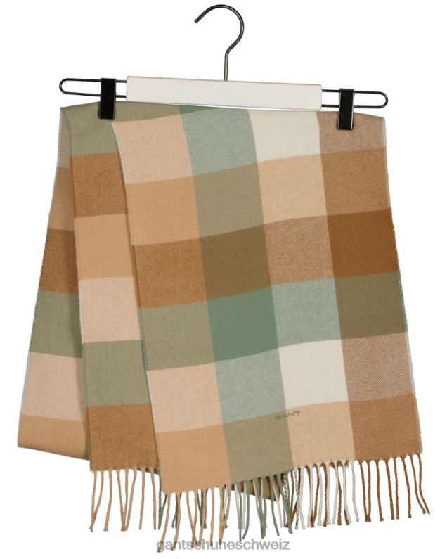 Frauen Schal mit mehreren Karos 0LP6X786 GANT Eukalyptusgrün