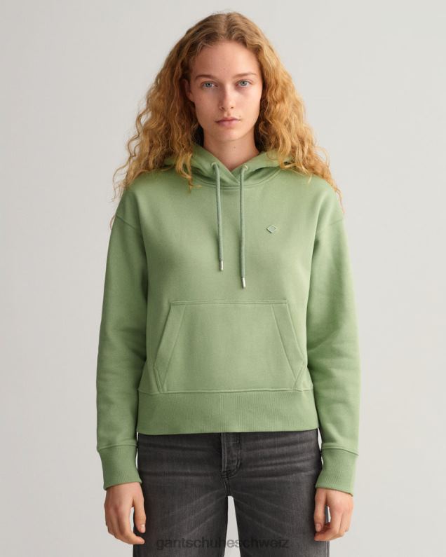 Frauen Icon G Essential Kapuzenpullover 0LP6X716 GANT Eukalyptusgrün