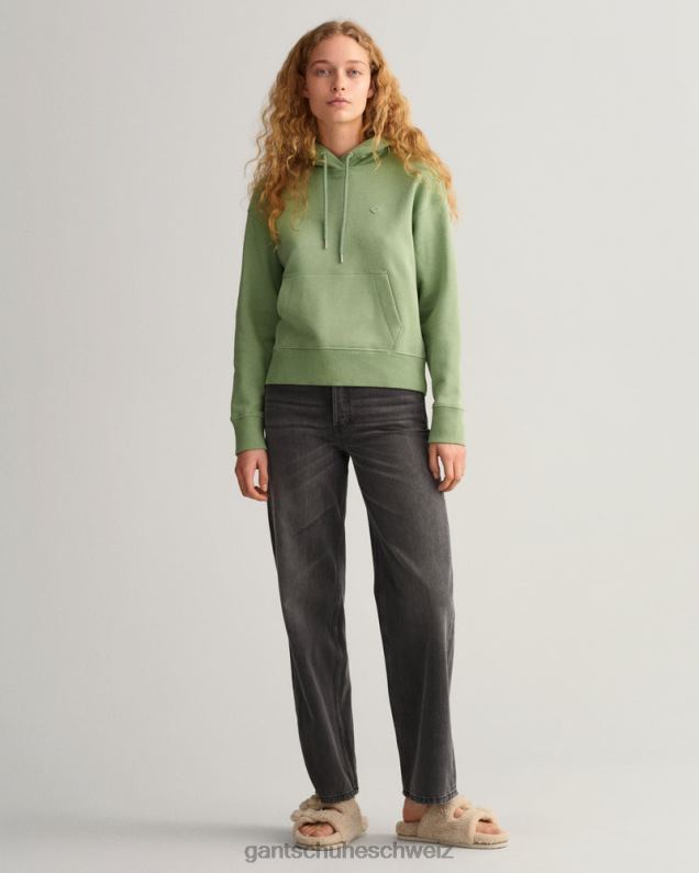 Frauen Icon G Essential Kapuzenpullover 0LP6X716 GANT Eukalyptusgrün