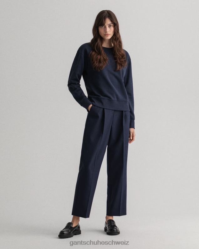 Frauen Originelles Sweatshirt mit Rundhalsausschnitt 0LP6X735 GANT Abendblau