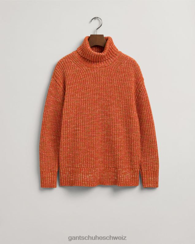 Frauen Mehrfarbiger Rollkragenpullover 0LP6X654 GANT goldorange