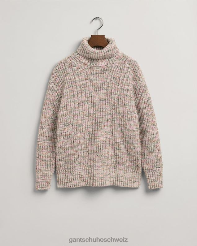 Frauen Mehrfarbiger Rollkragenpullover 0LP6X656 GANT Creme