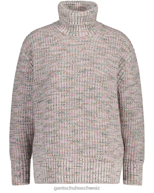 Frauen Mehrfarbiger Rollkragenpullover 0LP6X656 GANT Creme