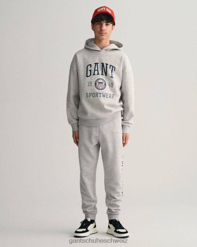 Jugend Wappenschild-Hose für Teenager 0LP6X828 GANT hellgrau meliert