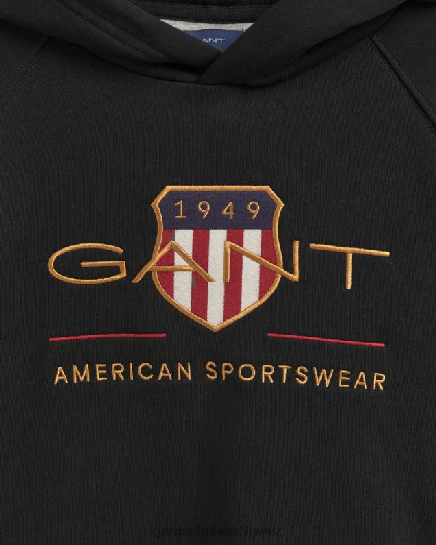 Jugend Archive Shield Kapuzenpullover für Teenager 0LP6X848 GANT Schwarz