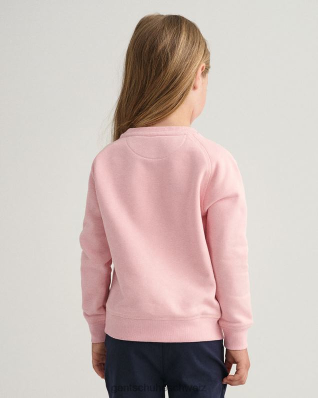 Jugend Originelles Kinder-Sweatshirt mit Rundhalsausschnitt 0LP6X854 GANT adrettes Rosa