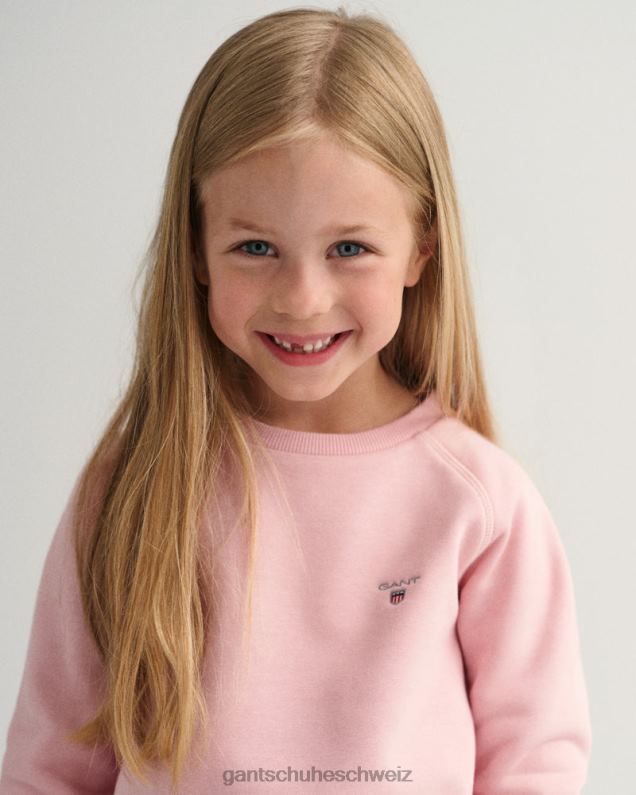 Jugend Originelles Kinder-Sweatshirt mit Rundhalsausschnitt 0LP6X854 GANT adrettes Rosa
