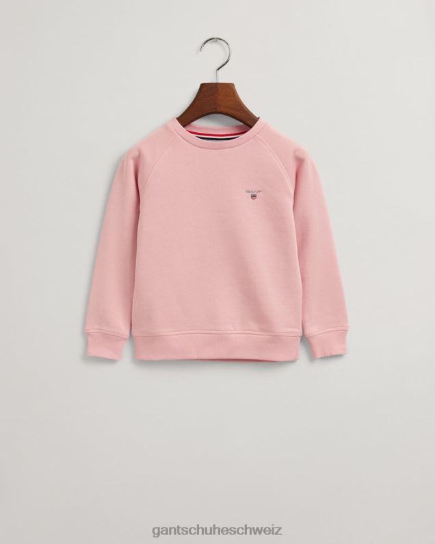 Jugend Originelles Kinder-Sweatshirt mit Rundhalsausschnitt 0LP6X854 GANT adrettes Rosa