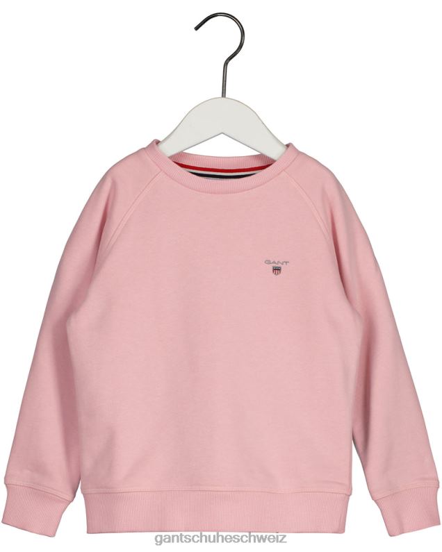 Jugend Originelles Kinder-Sweatshirt mit Rundhalsausschnitt 0LP6X854 GANT adrettes Rosa