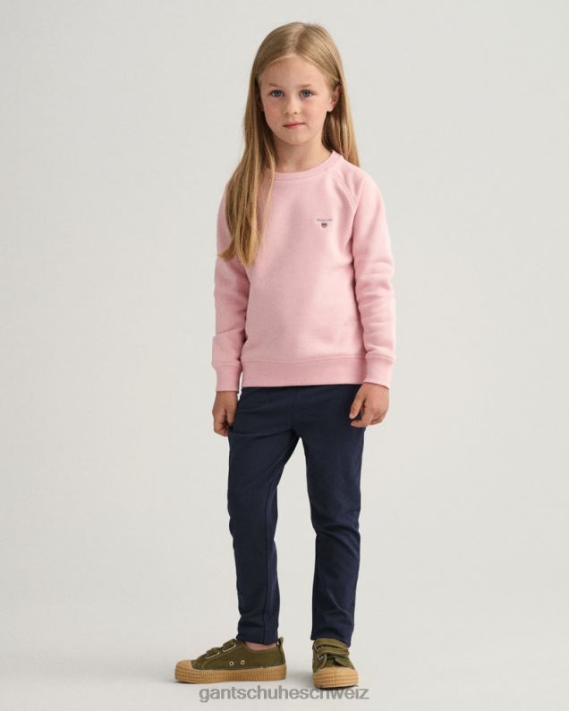 Jugend Originelles Kinder-Sweatshirt mit Rundhalsausschnitt 0LP6X854 GANT adrettes Rosa