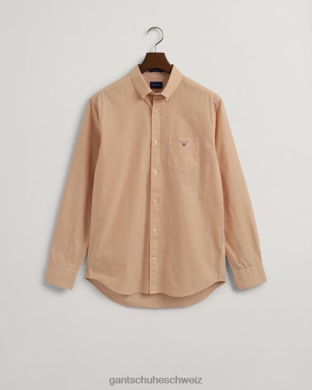 Männer Banker-Breitstoffhemd mit normaler Passform 0LP6X18 GANT dunkles Senforange