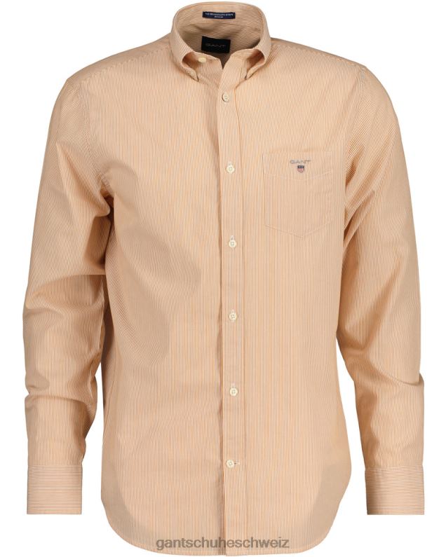 Männer Banker-Breitstoffhemd mit normaler Passform 0LP6X18 GANT dunkles Senforange