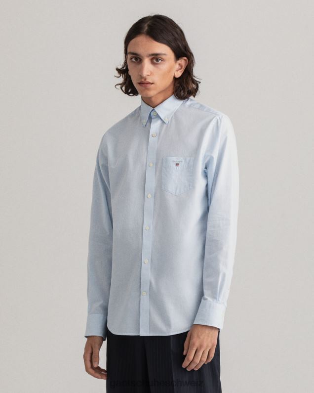 Männer Banker-Breitstoffhemd mit normaler Passform 0LP6X41 GANT Capriblau