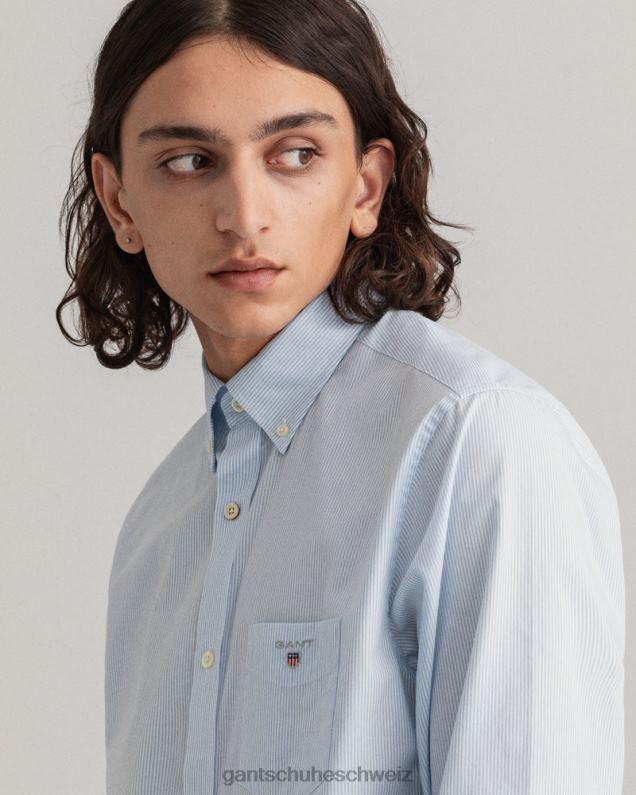 Männer Banker-Breitstoffhemd mit normaler Passform 0LP6X41 GANT Capriblau
