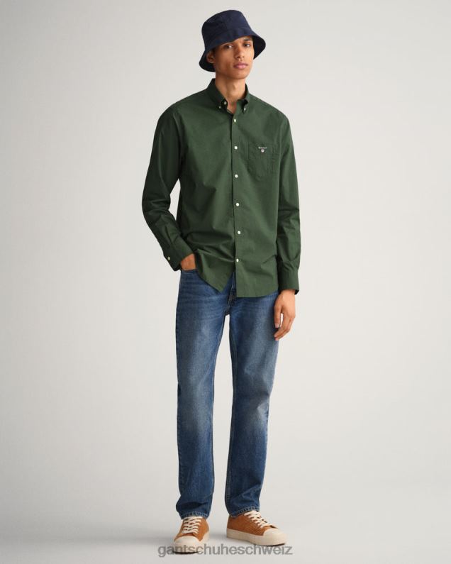 Männer Regular-Fit-Breitstoffhemd 0LP6X45 GANT Sturmgrün