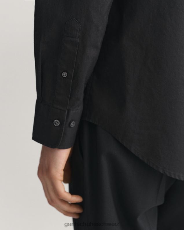 Männer Regular-Fit-Breitstoffhemd 0LP6X53 GANT Schwarz