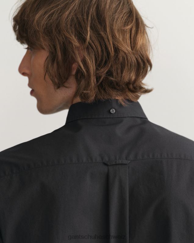 Männer Regular-Fit-Breitstoffhemd 0LP6X53 GANT Schwarz