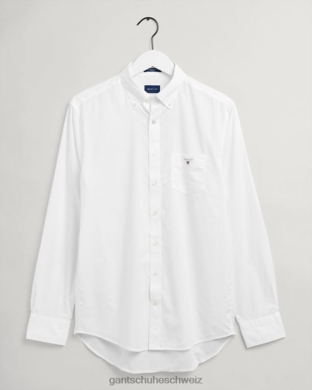 Männer Regular-Fit-Breitstoffhemd 0LP6X65 GANT Weiß