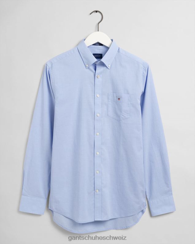 Männer Regular-Fit-Breitstoffhemd 0LP6X86 GANT Hamptons Blau