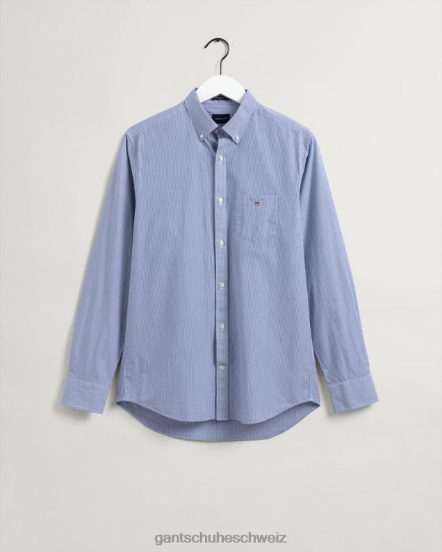 Männer Schmal geschnittenes Banker-Breitstoffhemd 0LP6X82 GANT College-Blau