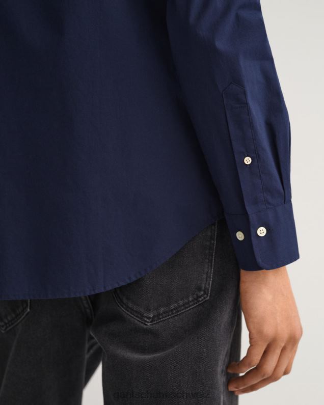 Männer Slim-Fit-Breitstoffhemd 0LP6X81 GANT Marine