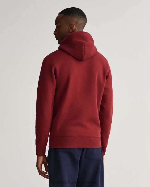 Männer Archive Shield Kapuzenpullover 0LP6X233 GANT prall rot