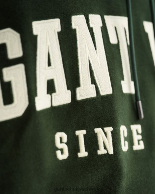 Männer Kapuzenpullover aus Velours 0LP6X229 GANT Sturmgrün