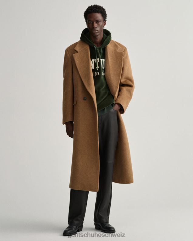 Männer Kapuzenpullover aus Velours 0LP6X229 GANT Sturmgrün