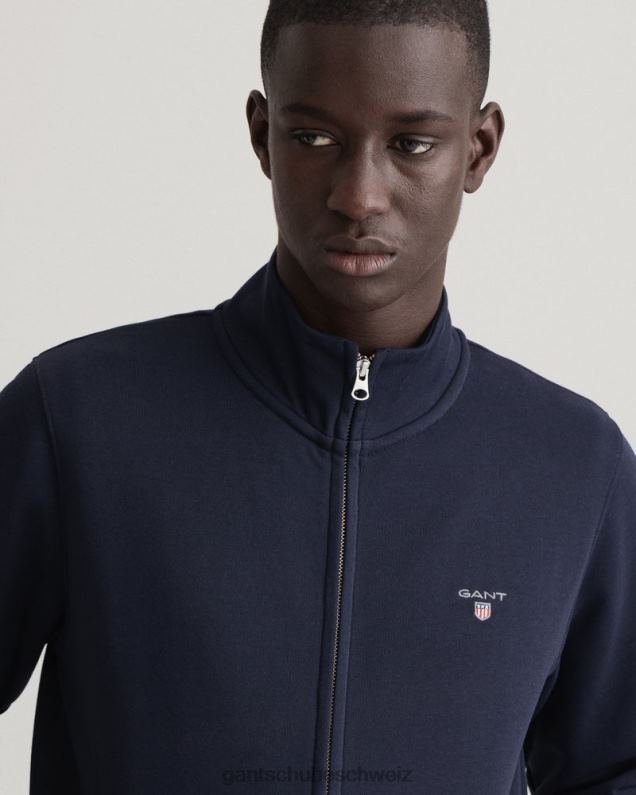 Männer Original-Cardigan mit durchgehendem Reißverschluss 0LP6X278 GANT Abendblau